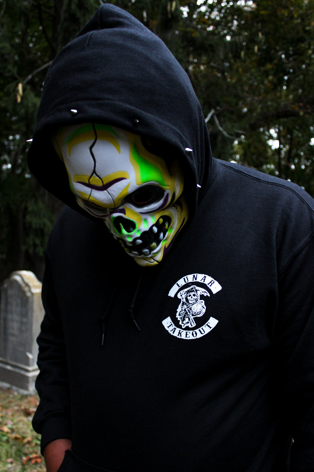 “LUNARCHY” STUDDED HOODIE