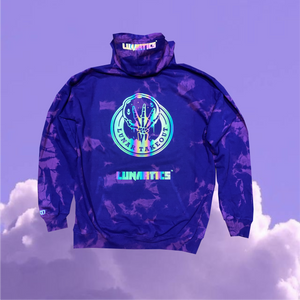 LTKO REFLCTIVE LOGO "PURPLE TIE-DYE" HOODIE